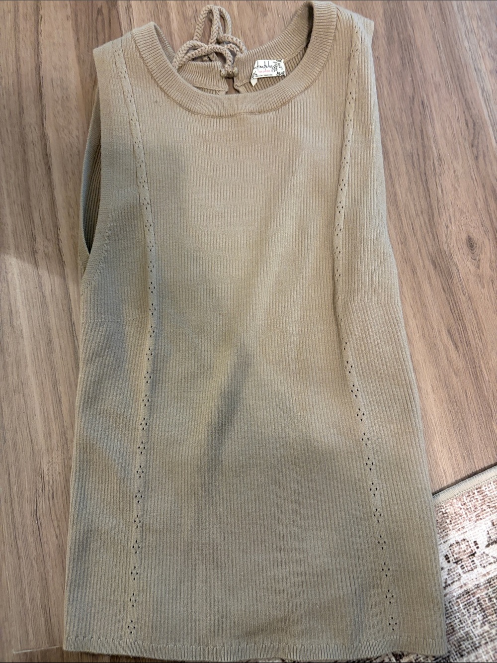 Free People Ribbed Sleeveless Tank Top - Taupe
